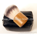 Synthetic Hair Kabuki Brush With Bamboo Handle And Mini Bag 